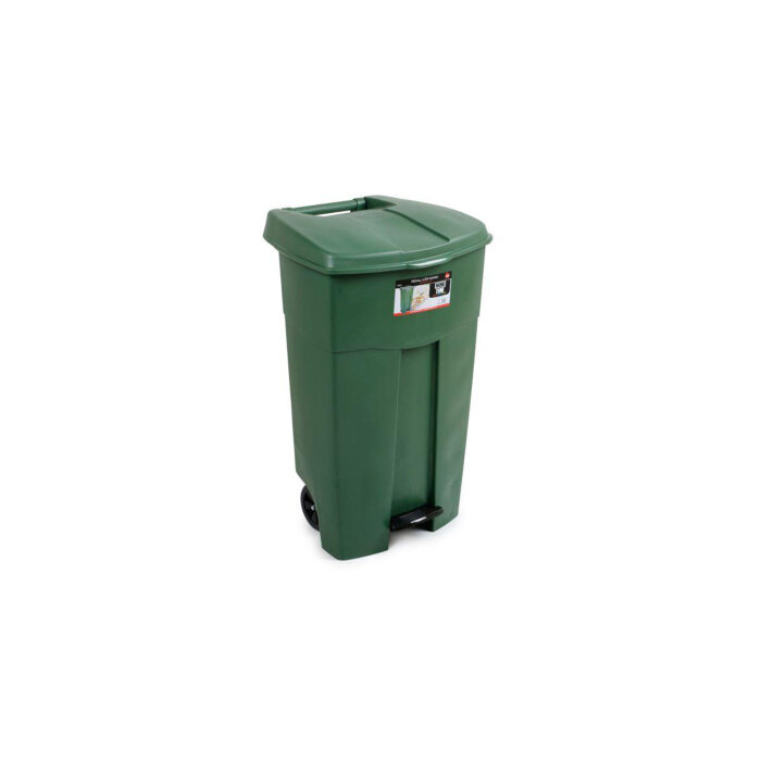 Bora Plastik 125 Lt Pedallı Çöp Kovası Yeşil - 1