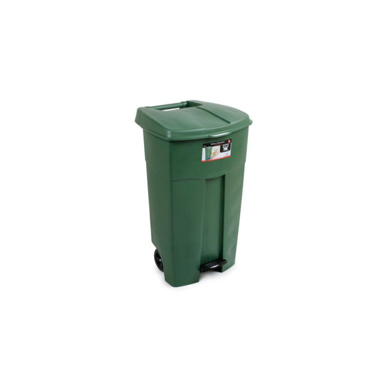 Bora Plastik 125 Lt Pedallı Çöp Kovası Yeşil - 1