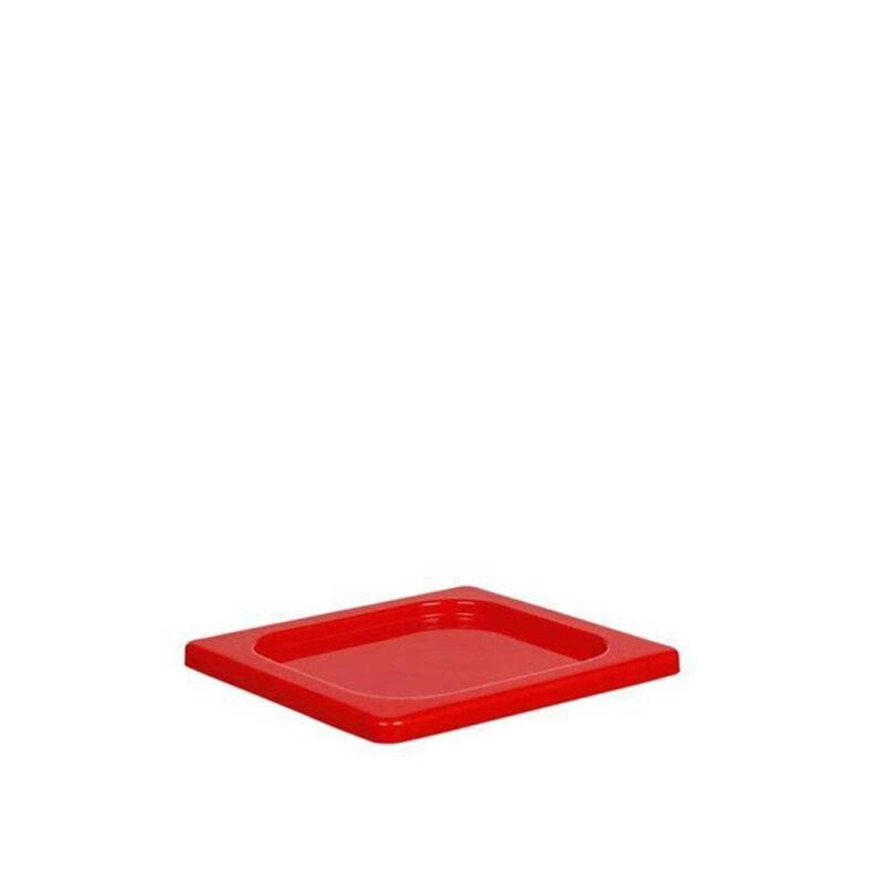 Bora PLastik 1/6 Kare 176*162*10 Kapak Pp K1 Kırmızı - 1