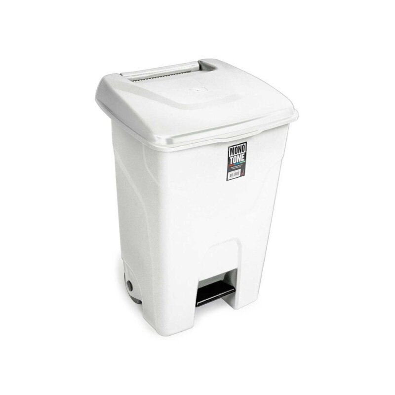 Bora PLastik 80 Lt Pedallı Çöp Kovası Beyaz - 1