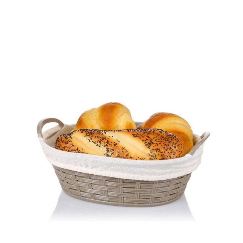 Bora PLastik Hasır Desenli Ekmek Sepeti Oval - 1