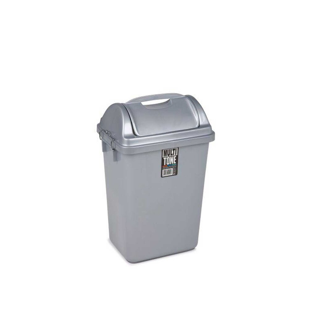 Bora PLastik İtmeli Çöp Kovası No 4 36 Lt.280X370X600 Gri