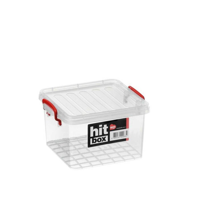 Bora PLastik Kare Kapaklı Kasa No:14 21*23*21H 5,5 Lt - 1
