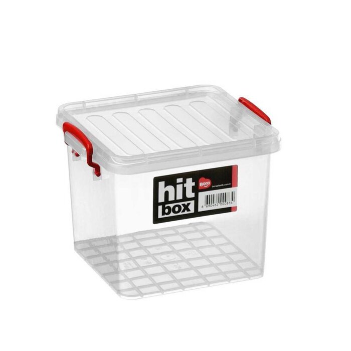 Bora PLastik Kare Kapalı Kasa No 4 21*23*17H 4,75 Lt - 1