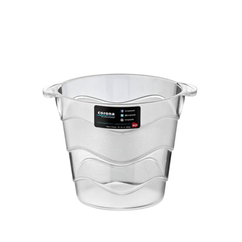 Bora PLastik Pc Şişe&Buz Kovası 250*200H/Mm Şeffaf - 1