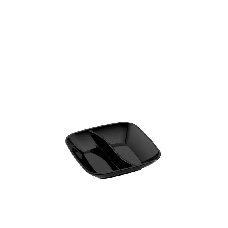 Bora Plastik Pc Sos Kabı Bölmeli Kare 85X85 Siyah - 1