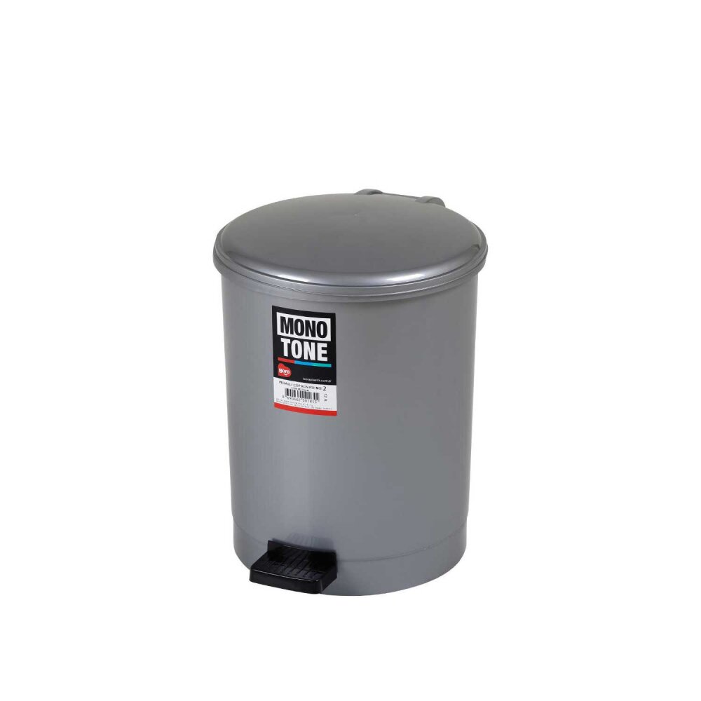 Bora PLastik Pedallı No:2 Çöp Kovası Yuvarlak 12Lt.