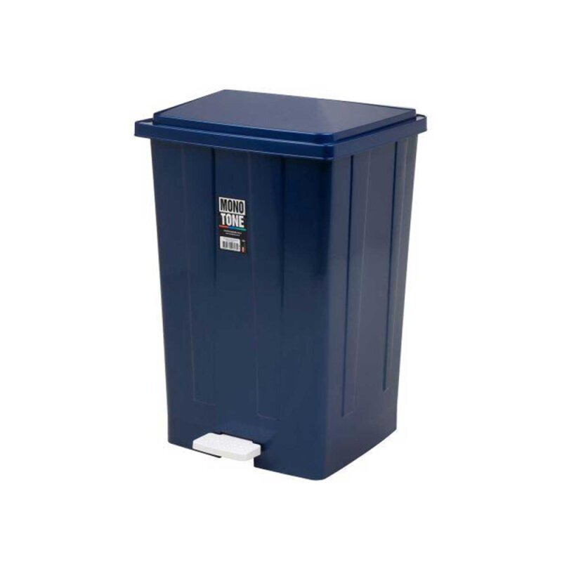 Bora PLastik Pedallı No:5 Köşeli Çöp Kovası 86 Lt Mavi - 1