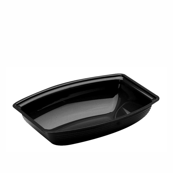 Cambro Polikarbon Çizgili Dikdörtgen Kase Siyah 370*273*90 mm RSB1014CW110 - 1