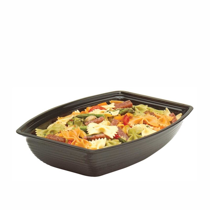 Cambro Polikarbon Çizgili Dikdörtgen Kase Siyah 308*229*76 mm RSB912CW110 - 1