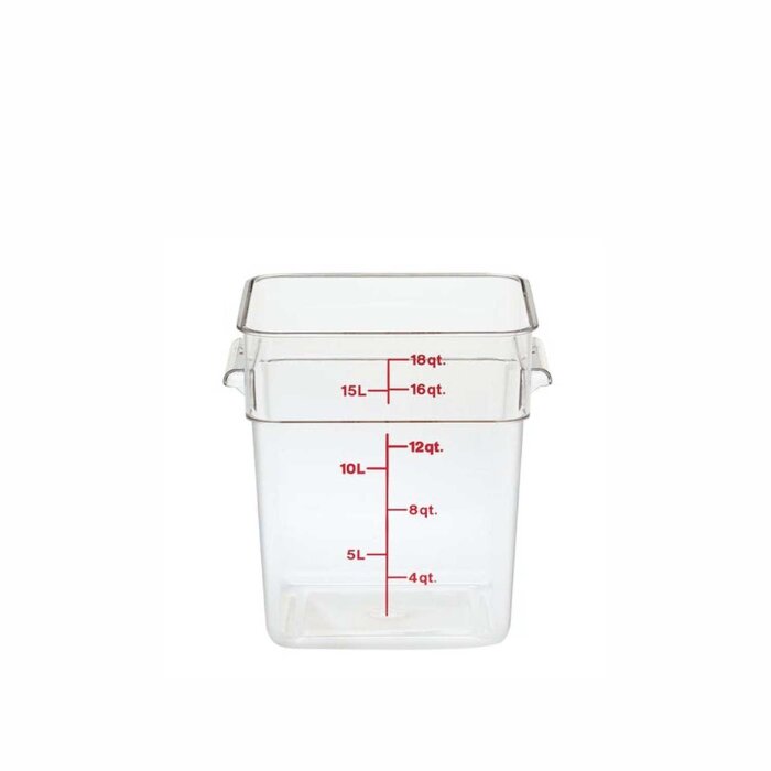 Cambro Camsquares Policarbon Gıda Saklama Kabı Ölçekli 17.2 Lt. Şeffaf 18SFSCW - 1