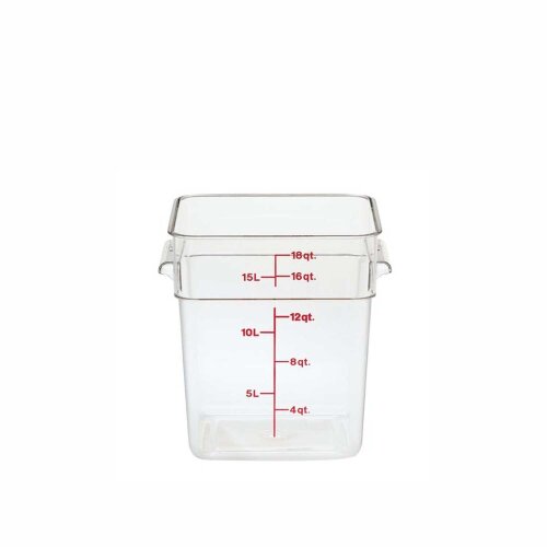 Cambro Camsquares Policarbon Gıda Saklama Kabı Ölçekli 17.2 Lt. Şeffaf 18SFSCW - CAMBRO