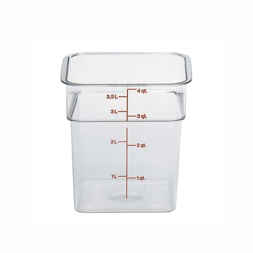 Cambro Camsquare Polikarbon Gıda Saklama Kabı Şeffaf 3.8 lt. 4SFSCW135 - CAMBRO