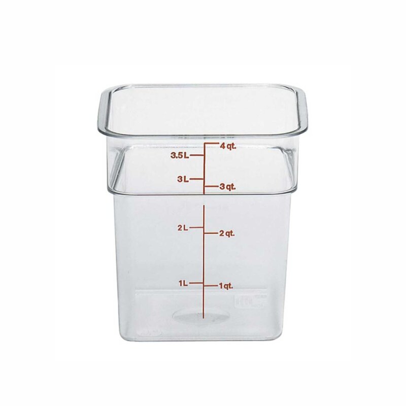 Cambro Camsquare Polikarbon Gıda Saklama Kabı Şeffaf 3.8 lt. 4SFSCW135 - 1