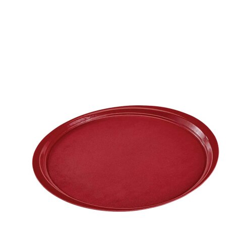 Cambro Camtread Burgundy Yuvarlak Kaymaz Tepsi Kırmızı 450 mm 1800CT522 - CAMBRO