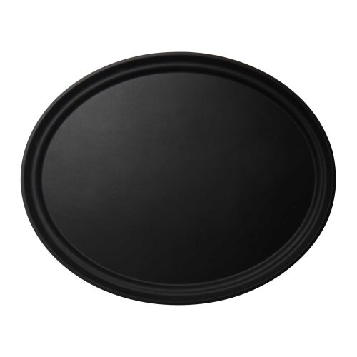 Cambro Camtread Oval Kaymaz Tepsi Siyah 520*620 mm 2500CT110 - CAMBRO