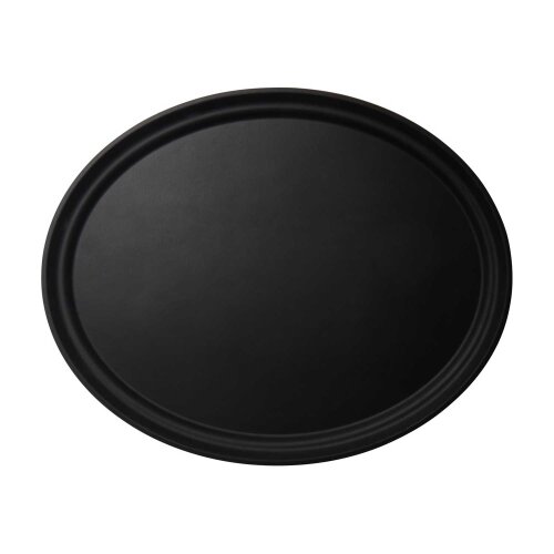 Cambro Camtread Oval Kaymaz Tepsi Siyah 735*600 mm 2900CT110 - CAMBRO