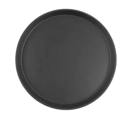 Cambro Camtread Yuvarlak Kaymaz Yüzey Tepsi Siyah 355 mm 1400CT110 - CAMBRO