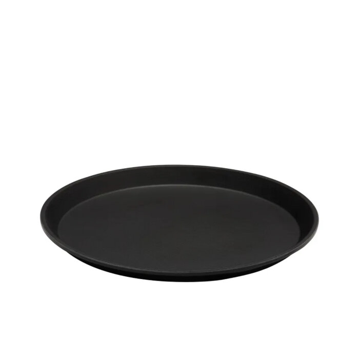 Cambro Camtread Yuvarlak Kaymaz Yüzey Tepsi Siyah 490 mm 1950CT110 - 1