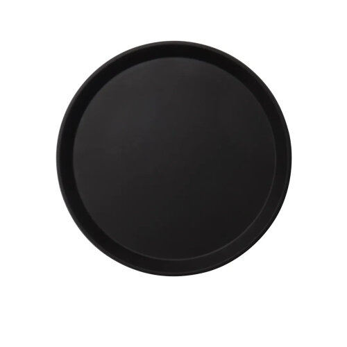Cambro Camtread Yuvarlak Kaymaz Yüzey Tepsi Siyah 490 mm 1950CT110 - 2