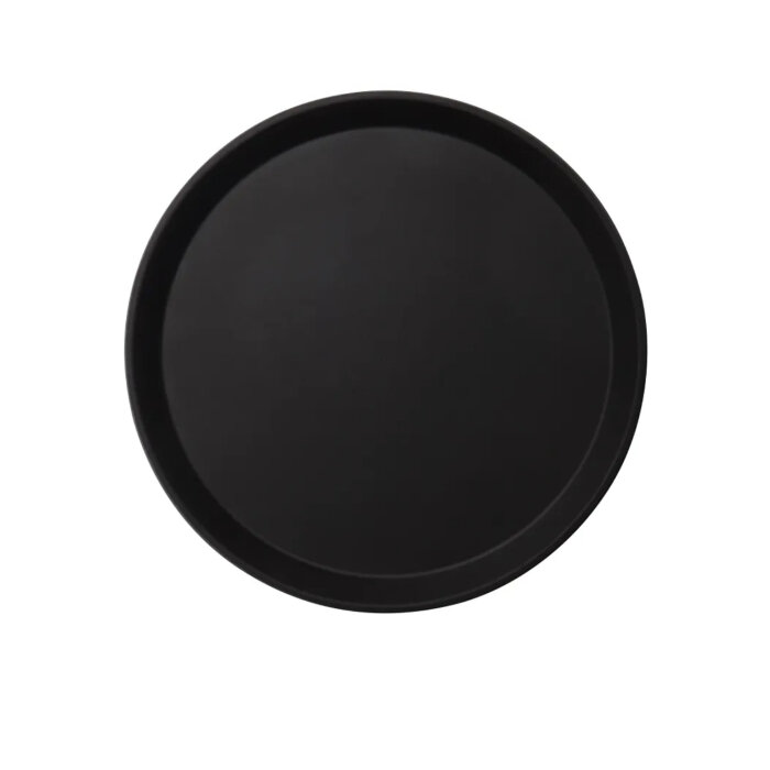 Cambro Camtread Yuvarlak Kaymaz Yüzey Tepsi Siyah 490 mm 1950CT110 - 2