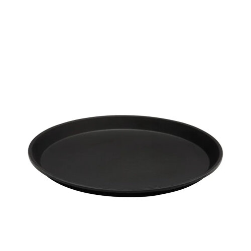 Cambro Camtread Yuvarlak Kaymaz Yüzey Tepsi Siyah 490 mm 1950CT110 - CAMBRO