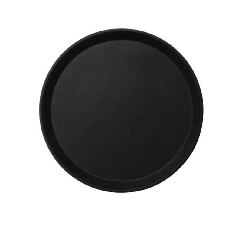 Cambro Camtread Yuvarlak Kaymaz Yüzey Tepsi Siyah 490 mm 1950CT110 - 2