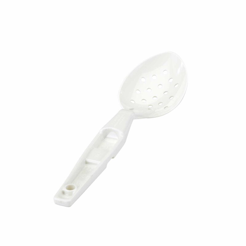 Cambro Camwear Polikarbon Delikli Servis Kaşık Beyaz 255 mm SPOP10CW148 - 1