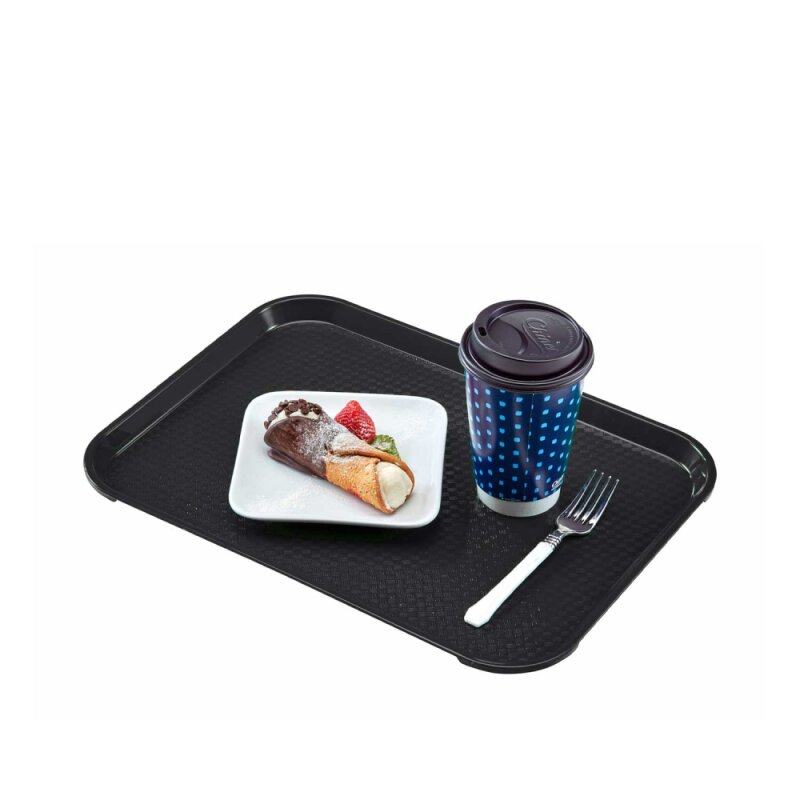 Cambro Kulplu Fast Food Tepsi Siyah 300*410 mm 1216FF110 - 1