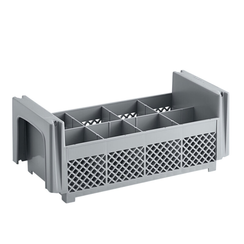 Cambro 8 Bölme Yarım Boy Çatal Bıçak Bulaşık Basketi Gri 184 mm 8FBNH434151 - 1