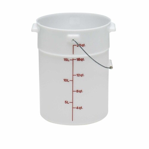 Cambro Polietilen Ölçekli Kulplu Kova Beyaz 21 lt. PWB22148 - CAMBRO