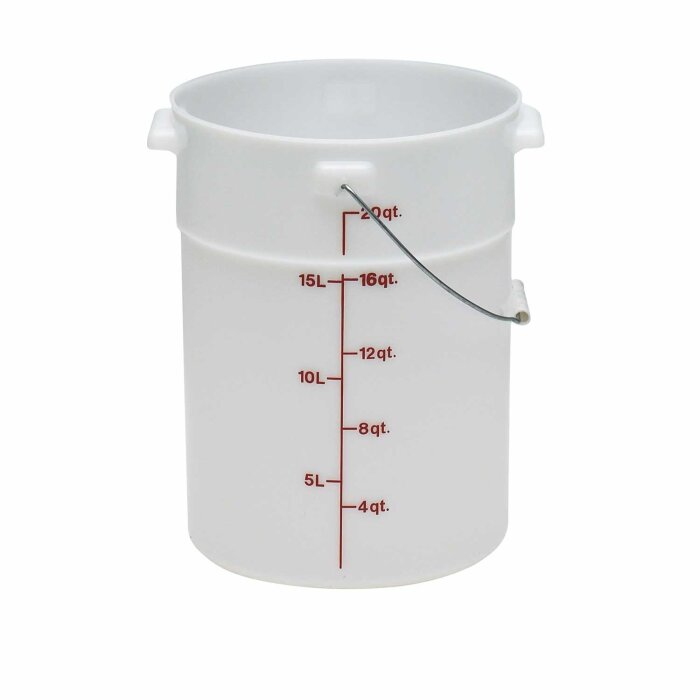 Cambro Polietilen Ölçekli Kulplu Kova Beyaz 21 lt. PWB22148 - 1