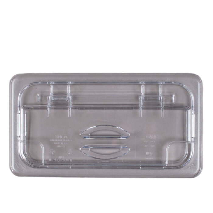 Cambro Polikarbon Menteşe Delikli Küvet Kapağı Şeffaf 176*325 mm 30CWLN135 - 1