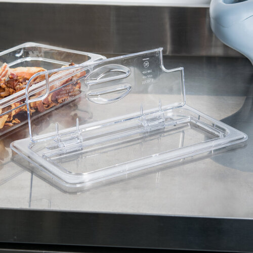 Cambro Polikarbon Menteşe Delikli Küvet Kapağı Şeffaf 176*325 mm 30CWLN135 - 2