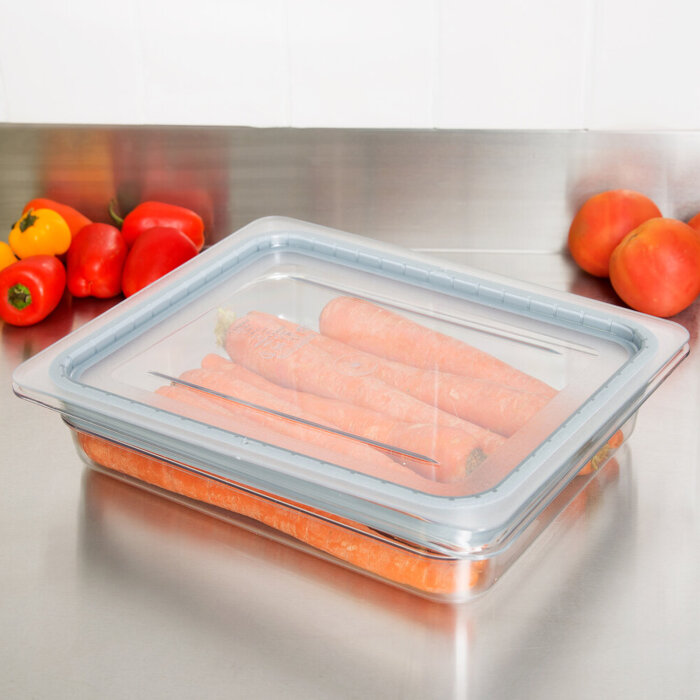 Cambro Camwear Polikarbon İki Bölmeli Küvet Şeffaf Gn1/2 3.9 lt. 22CW135 - 2