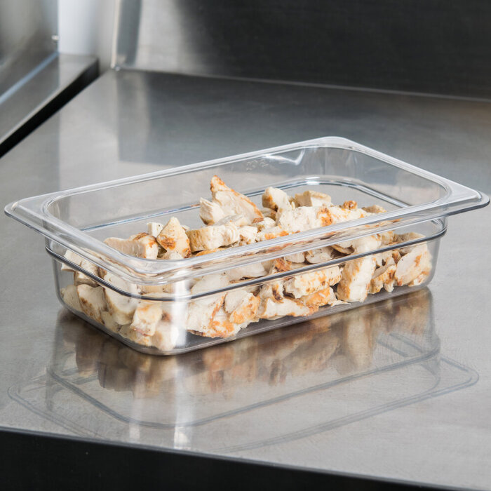 Cambro Camwear Polikarbon Dört Bölmeli Küvet Şeffaf Gn1/4 1.7 lt. 42CW135 - 2