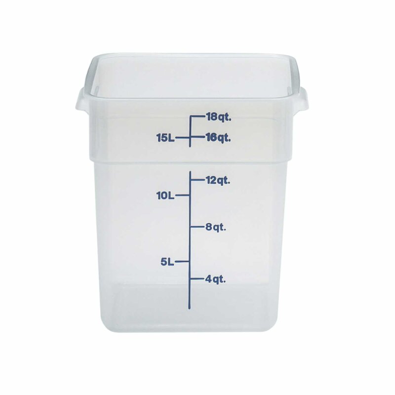 Cambro Polipropilen Ölçekli Saklama Kabı Yarı Saydam 17.2 lt. 18SFSPP190 - 1