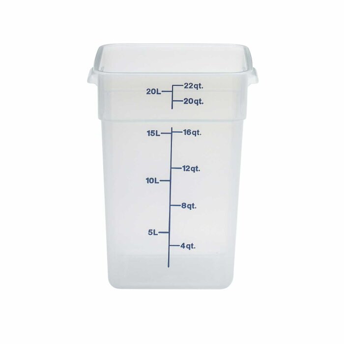 Cambro Polipropilen Ölçekli Saklama Kabı Yarı Saydam 20.8 lt. 22SFSPP190 - 1