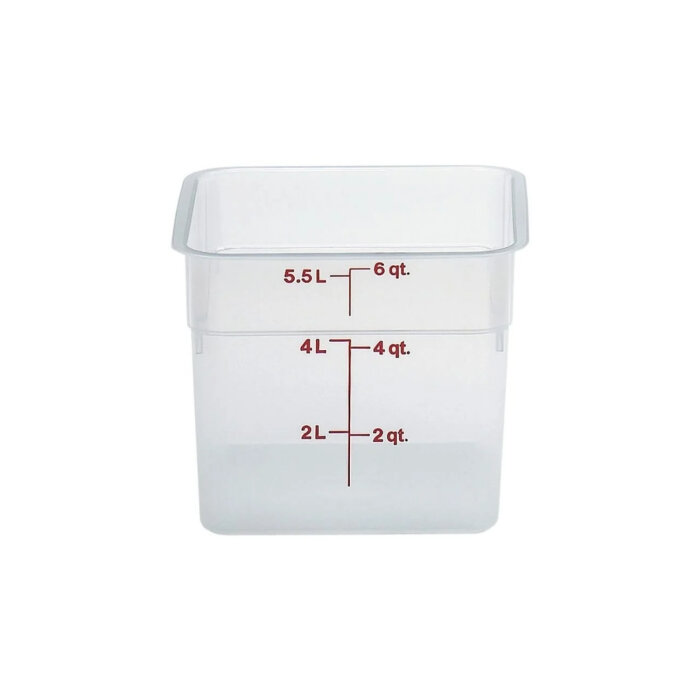 Cambro Polipropilen Ölçekli Saklama Kabı Yarı Saydam 5.7 lt. 6SFSPP190 - 1