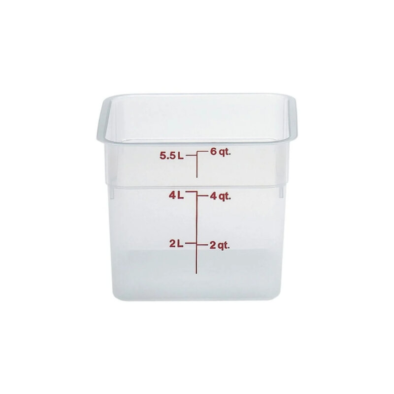 Cambro Polipropilen Ölçekli Saklama Kabı Yarı Saydam 5.7 lt. 6SFSPP190 - 1