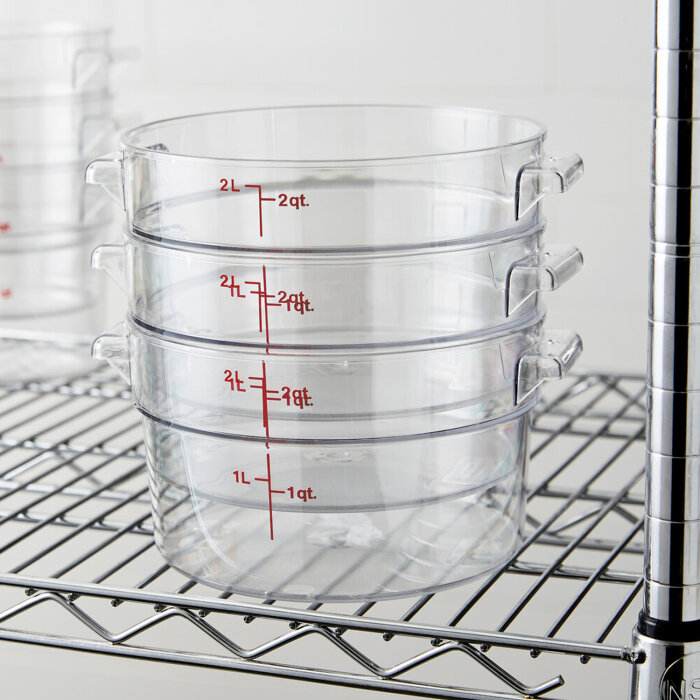 Cambro Polikarbon Daire Saklama Kabı Şeffaf 1.9 lt. RFSCW2135 - 2