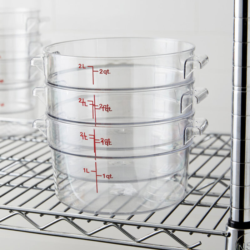 Cambro Polikarbon Daire Saklama Kabı Şeffaf 1.9 lt. RFSCW2135 - 2