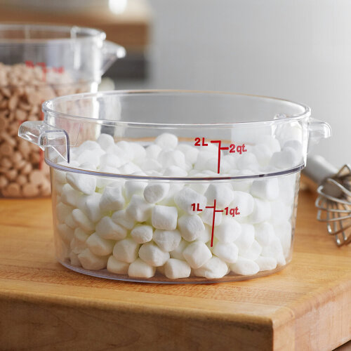 Cambro Polikarbon Daire Saklama Kabı Şeffaf 1.9 lt. RFSCW2135 - 4