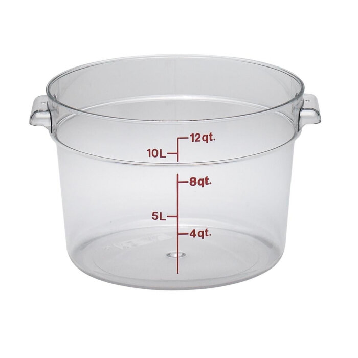 Cambro Polikarbon Daire Saklama Kabı Şeffaf 11.4 lt. RFSCW12135 - 1