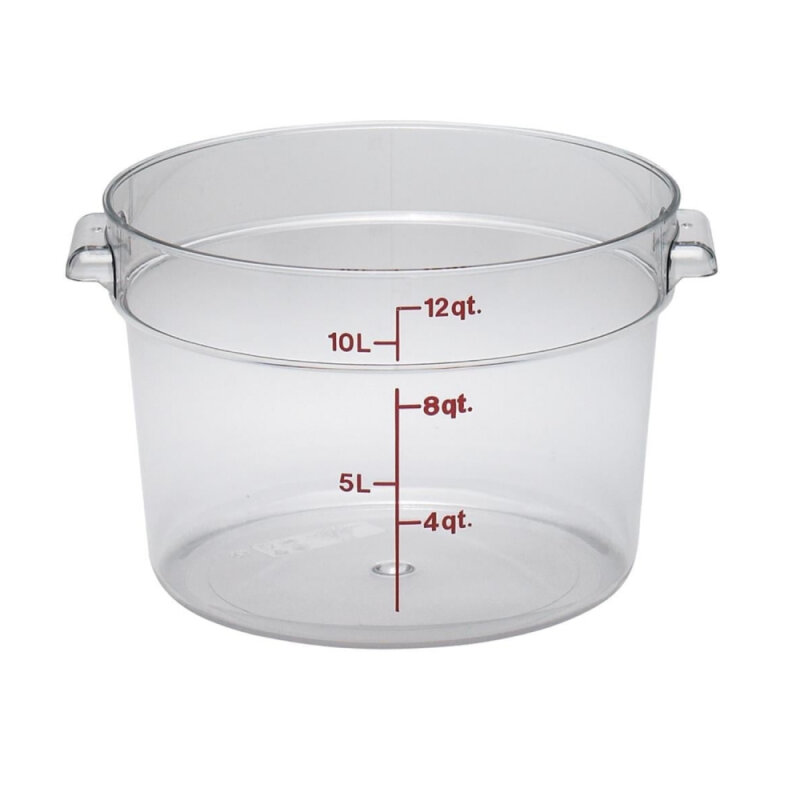 Cambro Polikarbon Daire Saklama Kabı Şeffaf 11.4 lt. RFSCW12135 - 1