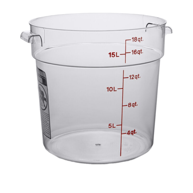 Cambro Polikarbon Daire Saklama Kabı Şeffaf 17.2 lt. RFSCW18135 - 1