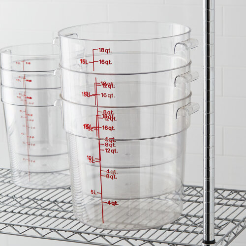 Cambro Polikarbon Daire Saklama Kabı Şeffaf 17.2 lt. RFSCW18135 - 2