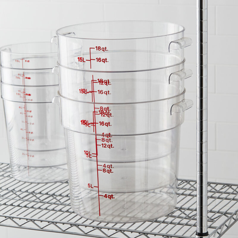 Cambro Polikarbon Daire Saklama Kabı Şeffaf 17.2 lt. RFSCW18135 - 2