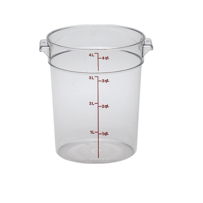 Cambro Polikarbon Daire Saklama Kabı Şeffaf 3.8 lt. RFSCW4135 - 1
