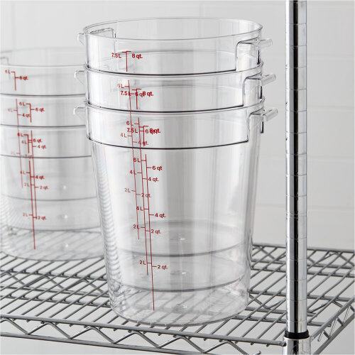 Cambro Polikarbon Daire Saklama Kabı Şeffaf 7.6 lt. RFSCW8135 - 2